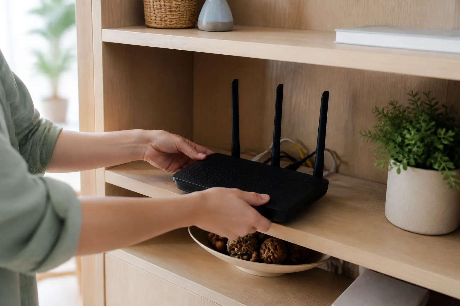 Přesunutí Wi-Fi routeru na otevřené místo