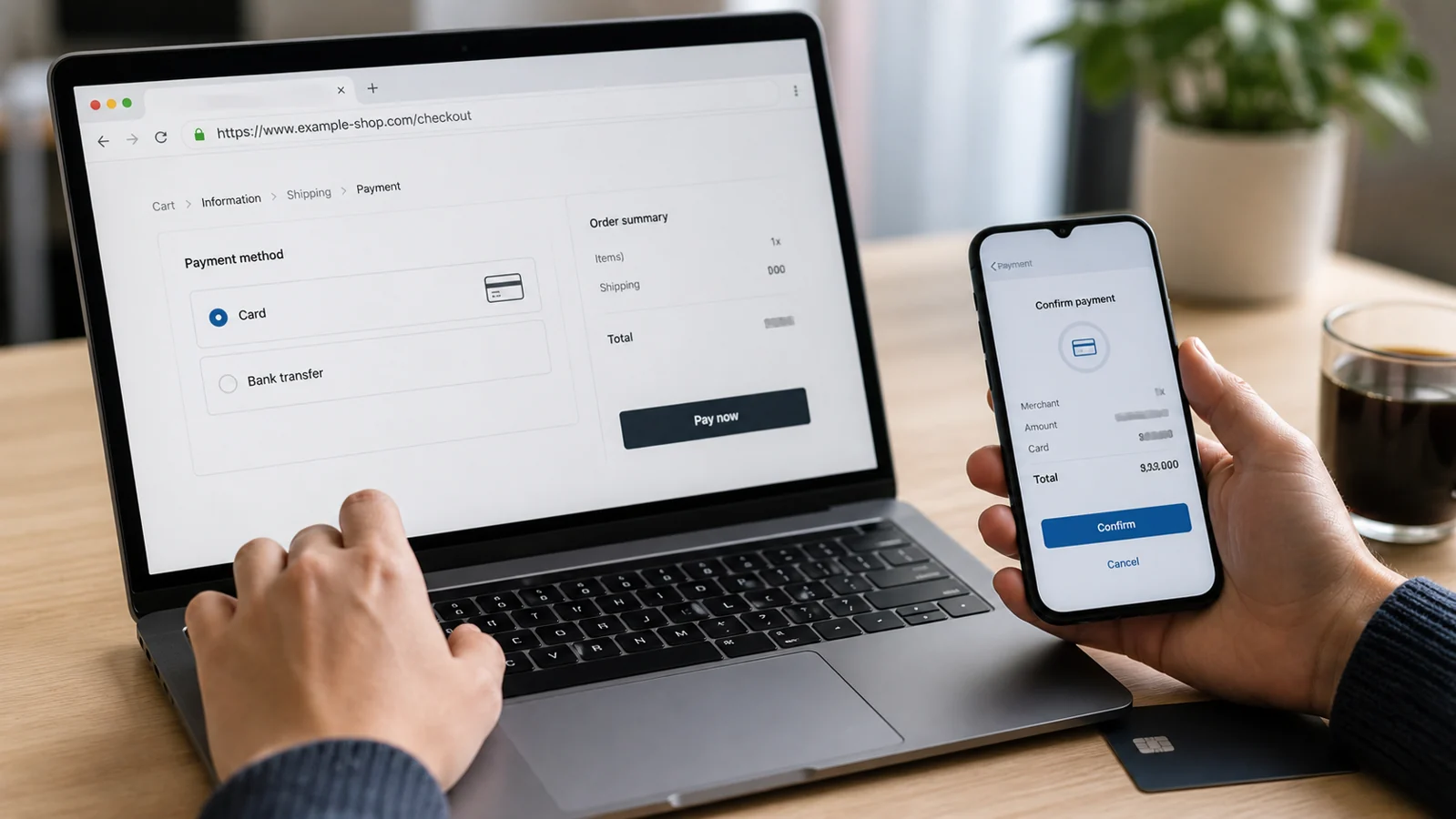 Kontrola adresy e-shopu před potvrzením online platby